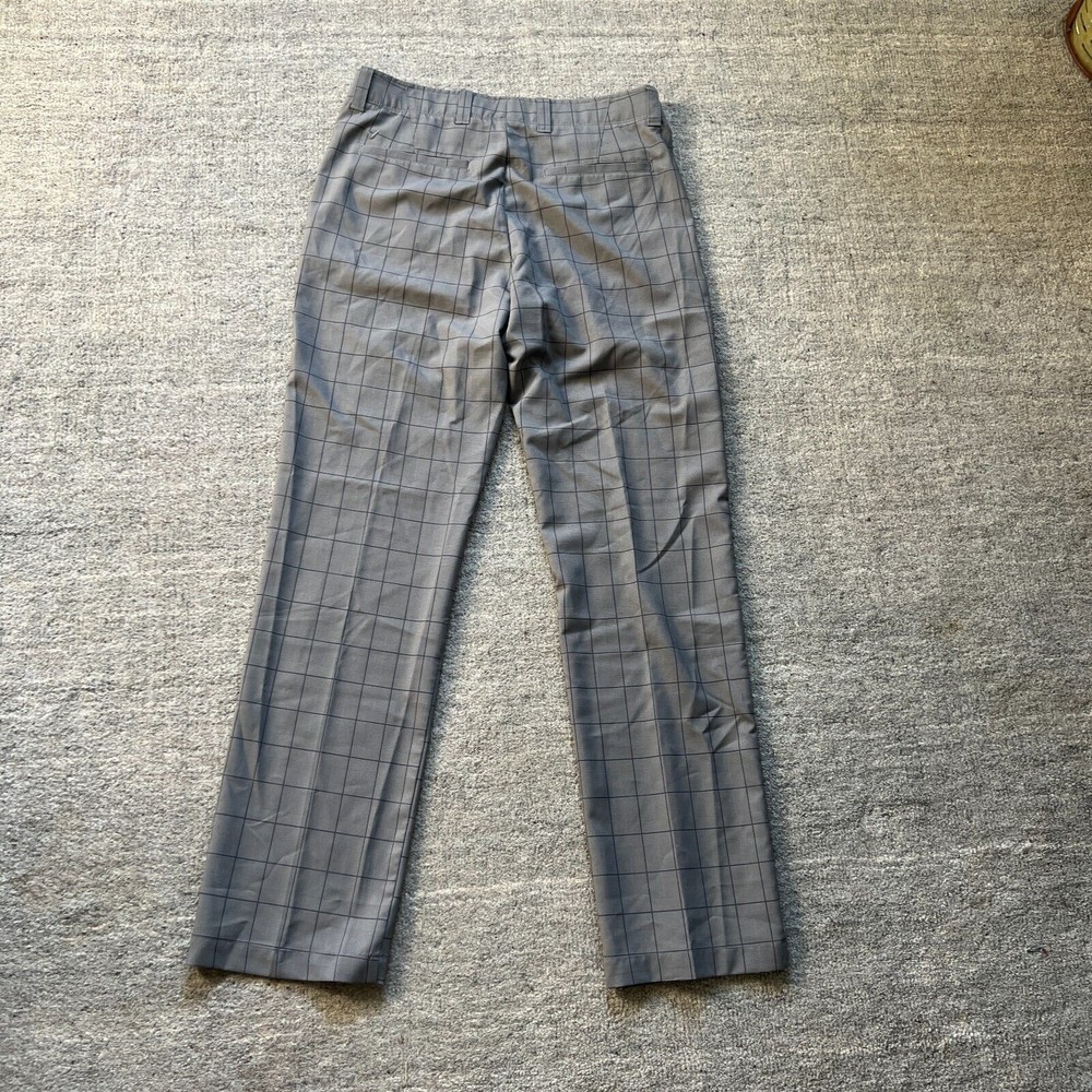 Callaway Pants Mens 32x32 Gray Plaid Golf Chinos Straight Leg Polyester